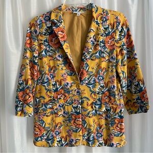 BP Blazer XXS Floral Linen Nordstrom Fits Like A Sm